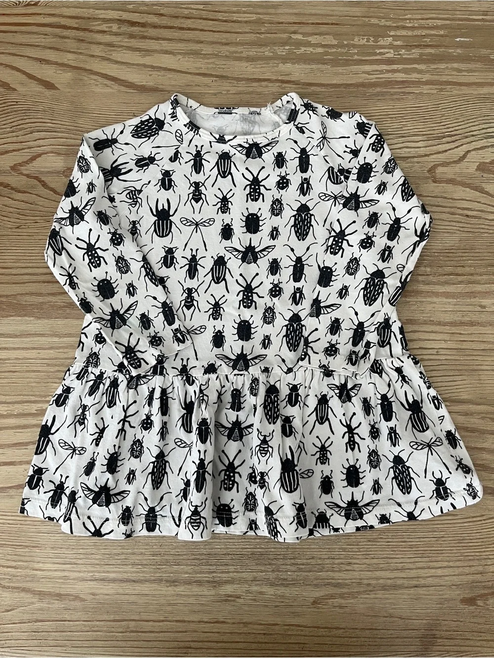 Winter Water Factory Girls' White & Black Bug-Print Chicago dress